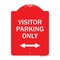 Signmission Visitor Parking Visitor Parking W/ Bidirectional Arrow Heavy-Gauge Alum, 18" x 24", RW-1824-22725 A-DES-RW-1824-22725 - alternate 1
